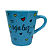 Caneca Porcelana Tulipa 120ml Corações Grandes Azul - Imagem 5