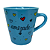 Caneca Porcelana Tulipa 120ml Corações Grandes Azul - Imagem 8