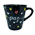 Caneca Porcelana Tulipa 120ml Corações Grandes Preta - Imagem 2