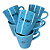Caneca Porcelana Tulipa 120ml Corações Pequenos Azul - Imagem 2