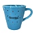 Caneca Porcelana Tulipa 120ml Corações Pequenos Azul - Imagem 5
