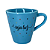 Caneca Porcelana Tulipa 120ml Corações Pequenos Azul - Imagem 6