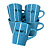 Caneca Porcelana Tulipa 120ml Corações Pequenos Azul - Imagem 8