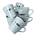 Caneca Porcelana Tulipa 120ml Corações Pequenos Branca - Imagem 1