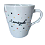 Caneca Porcelana Tulipa 120ml Corações Pequenos Branca - Imagem 2