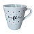 Caneca Porcelana Tulipa 120ml Corações Pequenos Branca - Imagem 3