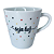 Caneca Porcelana Tulipa 120ml Corações Pequenos Branca - Imagem 6