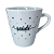 Caneca Porcelana Tulipa 120ml Corações Pequenos Branca - Imagem 8