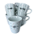 Caneca Porcelana Tulipa 120ml Corações Pequenos Branca - Imagem 7