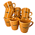 Caneca Porcelana Tulipa 120ml Corações Pequenos Laranja - Imagem 1