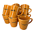 Caneca Porcelana Tulipa 120ml Corações Pequenos Laranja - Imagem 8