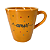 Caneca Porcelana Tulipa 120ml Corações Pequenos Laranja - Imagem 2