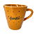 Caneca Porcelana Tulipa 120ml Corações Pequenos Laranja - Imagem 3