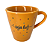Caneca Porcelana Tulipa 120ml Corações Pequenos Laranja - Imagem 5