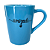 Caneca Porcelana Tulipa 220ml Mensagens Azul - Imagem 2