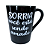 Caneca Porcelana Tulipa 220ml Frases de Amor Preta - Imagem 6