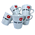 Caneca Porcelana Tulipa 120ml Amo Você Rede Social Branca - Imagem 5