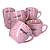 Xícara de Chá Paris 170ml Porcelana Corações Pequenos Rosa - Imagem 1