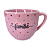 Xícara de Chá Paris 170ml Porcelana Corações Pequenos Rosa - Imagem 3