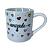 Caneca Porcelana Redonda 210ml Corações Grandes Branca - Imagem 2