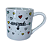 Caneca Porcelana Redonda 210ml Corações Grandes Branca - Imagem 3