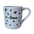 Caneca Porcelana Redonda 210ml Corações Grandes Branca - Imagem 6