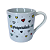Caneca Porcelana Redonda 210ml Corações Grandes Branca - Imagem 9