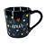 Caneca Porcelana Redonda 210ml Corações Grandes Preta - Imagem 5