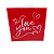 Cartão Comemorativo Romântico 9x9cm Love You C/10 unid - Imagem 4