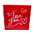 Cartão Comemorativo Romântico 9x9cm Love You C/10 unid - Imagem 5