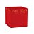 Cachepot Paper Quadrado Pote 15 Decorado New Love Vermelho Xingó Embalagens - Imagem 1