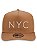 Boné New Era Aba Curva A-Frame Nyc Com Regulagem Kaki - Imagem 2