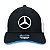 Boné New Era Mercedes Benz Eq Formula E Aba Curva Preto Branco Azul - Imagem 2