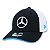 Boné New Era Mercedes Benz Eq Formula E Aba Curva Preto Branco Azul - Imagem 1