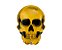 Balão Metalizado Shape - Crânio Dourado - 36 Polegadas - Imagem 1