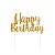 Vela Happy Birthday Dourado Glitter - Imagem 1