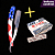 Navalhete Bandeira Americana Aço Inox + Caixinha Lord Platinum 100 Lâminas Cortadas - Imagem 1