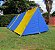 Barraca de Camping Modelo Canadense Natura 5 Lugares Com Avance/Extensão Fechado (Varanda e Porta) Gripa Tents Padrão Azul Royal & Amarela - Imagem 3