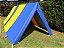 Barraca de Camping Modelo Canadense Natura 5 Lugares Com Avance/Extensão Aberto (Varanda) Gripa Tents Padrão Azul Royal & Amarela - Imagem 4