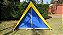 Barraca de Camping Modelo Canadense Natura 5 Lugares Plus Gripa Tents Padrão Azul Royal & Amarela - Imagem 3