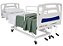 Cama Hospitalar Manual 3 Movimentos Semi Luxo com Colchão - BLEEZE - Imagem 1