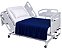 Cama Hospitalar Manual 3 Movimentos Elevação do Leito Grades Luxo com Colchão - Imagem 1