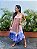 Vestido Pontas Azul/Bege - Imagem 3