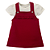 Vestido jardineira com body bebê algodão egípcio - Imagem 1