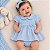 Body vestido liso com laço bebê em algodão egípcio - Imagem 2