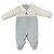 Macacão longo bordado barquinho bebê algodão egípcio - Imagem 1