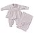 Saída maternidade vestido laço bebê algodão egípcio - Imagem 2