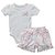 Conjunto body laço com shorts babado bebê em algodão egípcio - Imagem 1