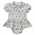 Body saia botões estampado bebê algodão egípcio - Imagem 4