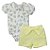 Conjunto body com shorts laço bebê algodão egípcio - Imagem 1